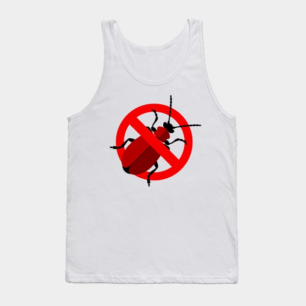 Scarlet lily beetle anti emblem Tank Top by Julia_Faranchuk